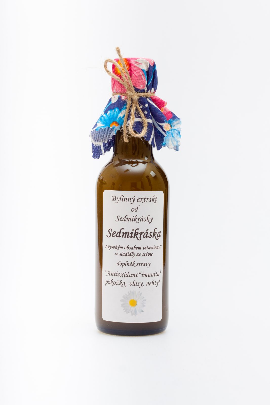 Sedmikráska bylinný extrakt Sedmikráska 250ml antioxidant, imunita, pokožka, vlasy a nehty doplněk stravy Rodinná farma Sedmikráska