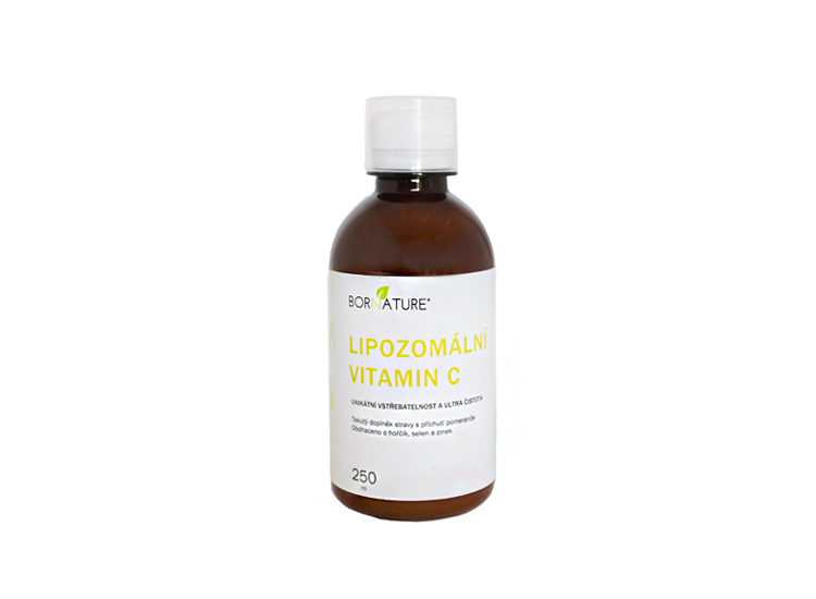 Bornatura- LIPOZOMÁLNY VITAMÍN C 1000mg 250ml Unikátne vstrebateľný vitamín C v ultra čistote, obohatený o horčík, selén a zinok Bornature