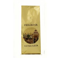 Frolíková Extra káva 1000g zrnková - Jedná sa o 100% Arabicu zo Strednej Ameriky a Ázie Jan Frolík - Pražírna kávy