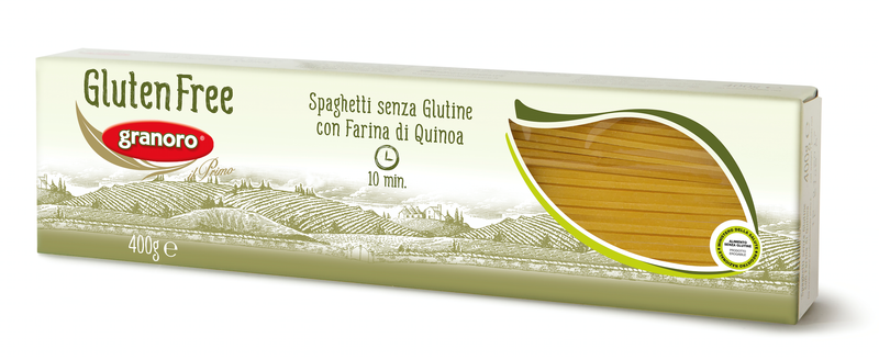 Spaghetti senza Glutine con Farina di Quinoa bezlepkové špagety GRANORO 400g