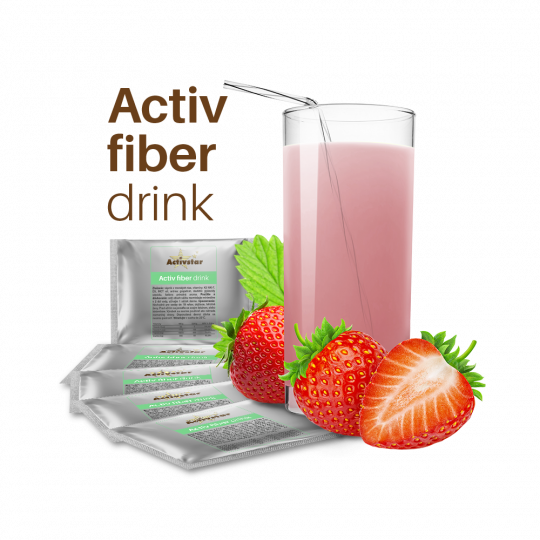 ACTIV fiber drink jahoda 1 sáčok Podpora pre správnu črevnú mikroflóru Activstar