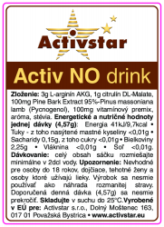 Activ NO drink 1 sáčok - Vedecký objav storočia. Pôsobenie zázračnej molekuly NO - oxidu dusnatého na naše zdravie. Activstar