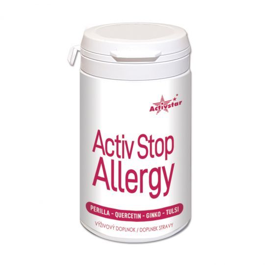 ACTIV STOP ALLERGY 60 VEGAN KAPSÚL - vhodný pri sezónnych alergiách (pele, trávy), pri histamínovej intolerancii, alergiách na prach, roztoče alebo alergii na niektoré zvieratá (mačky, psy, vtáky a pod.) Activstar