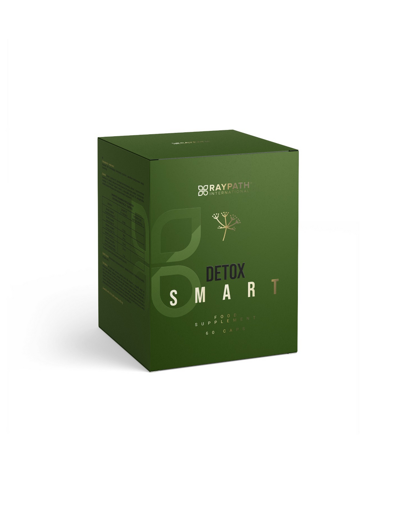 Raypath® Detox Smart 60 cps. Výživový doplnok vytvorený na báze prírodných rastlinných extraktov, ktorý podporuje procesy odstraňovania splodín metabolizmu z tela. Raypath® International