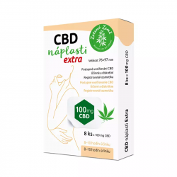 Zelená země CBD náplasti Extra veľké proti bolesti - 100 mg CBD v 1 náplasti.8 ks